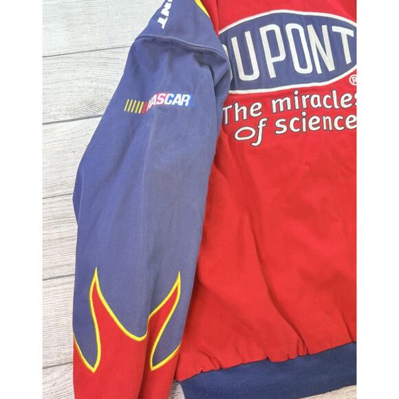 NASCAR Vintage Chase Authentics Dupont Faded Jeff Gordon Flames Jacket Size M - Picture 10 of 11